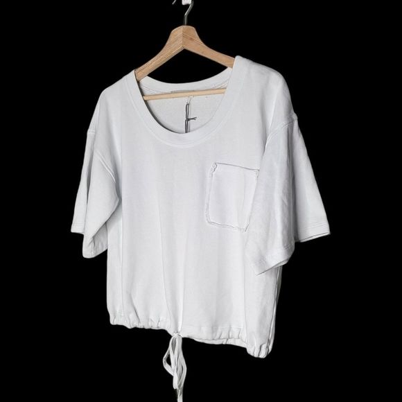 Mododoc Short Sleeve SweatShirt Top Glacier Blue Small - Picture 2 of 4